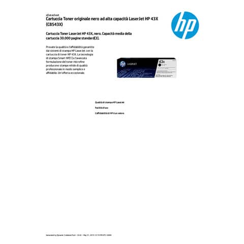 Toner alta capacità smart 43X HP nero  C8543X